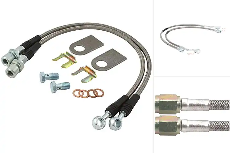 Detailed view of Best Braided Steel Brake Hose Lines