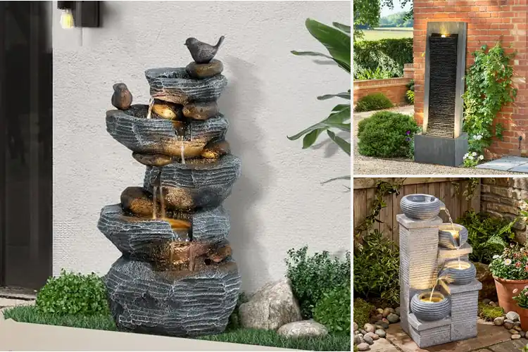 Detailed view of Best Cascading Patio Fountains