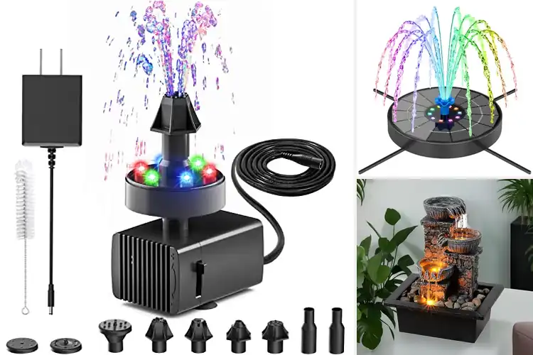 Detailed view of Best LED Lighted Fountains