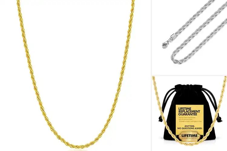 Detailed view of Best Mens Rope Chains: Elevate Your Look Today