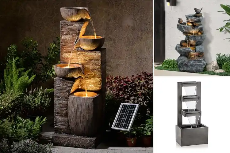Detailed view of Best Multi-Tiered Backyard Fountains
