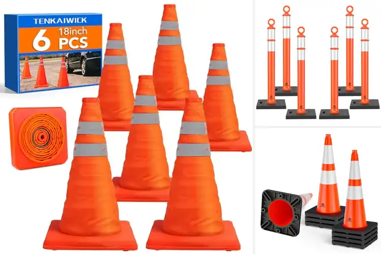 Detailed view of Best Parking Cones for Safety & Organization